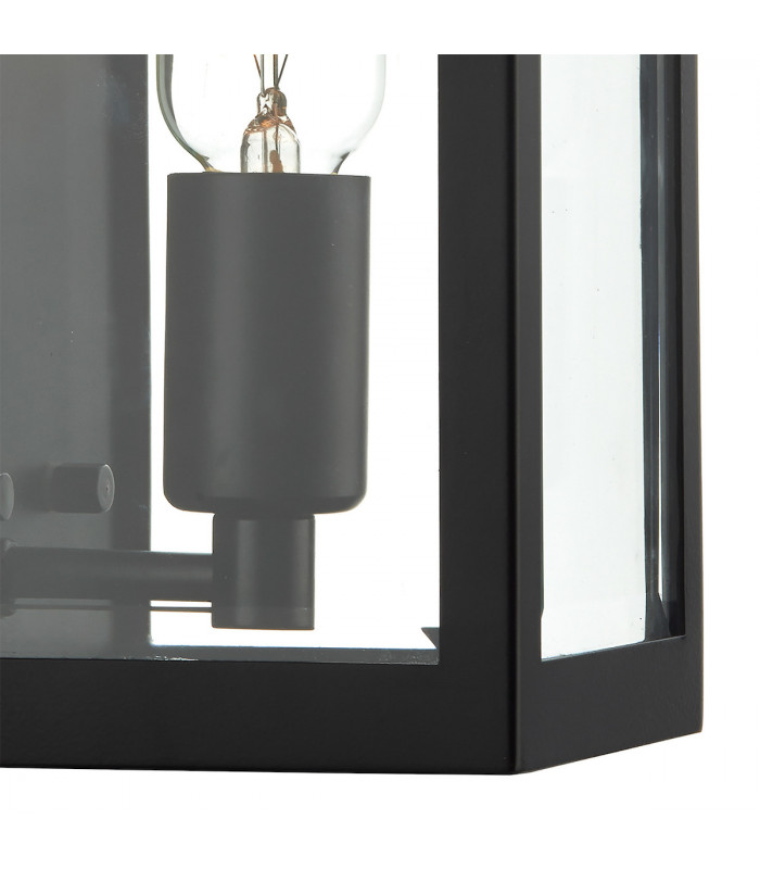 Lantern Outdoor Wall Light Light Black IP44