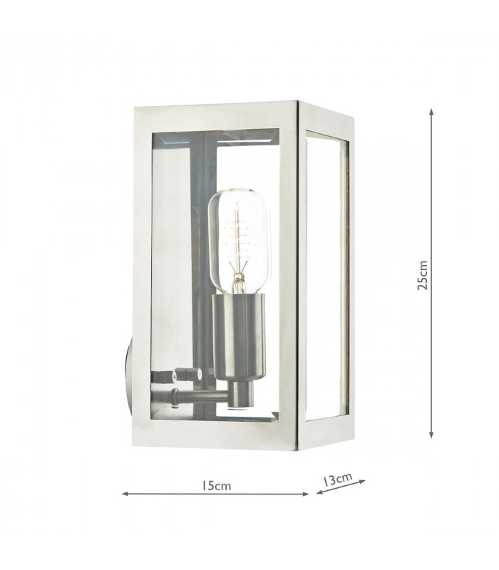 Lantern Wall Light Stainless Steel IP44