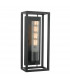 Lantern Wall Light Black & Ribbed Glass