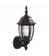 Lantern Uplighter Wall Light Black Gold IP43