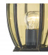 Lantern Outdoor Wall Light Black Gold IP43
