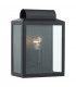 Lantern Rectangle Wall Light Black IP44