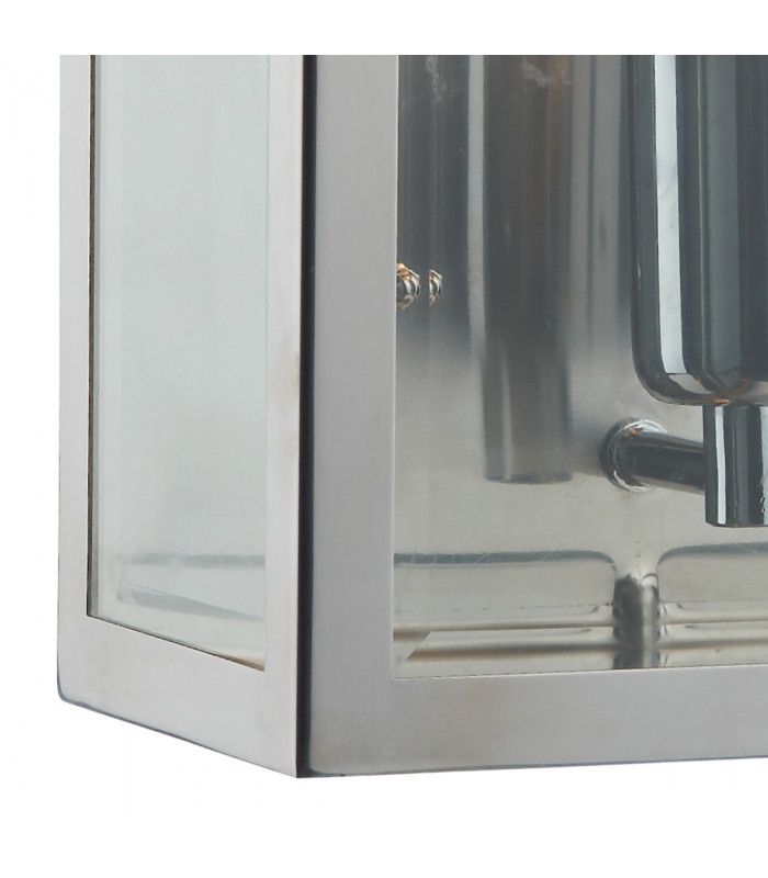 Lantern Rectangle Wall Light Stainless Steel IP44