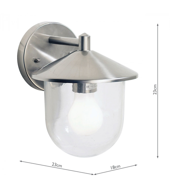 Lantern Wall Light Steel IP44