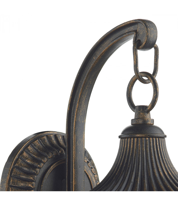 Lantern Small Wall Light Black Gold IP43