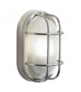 Bulkhead Small Oval Steel Wall Light IP44