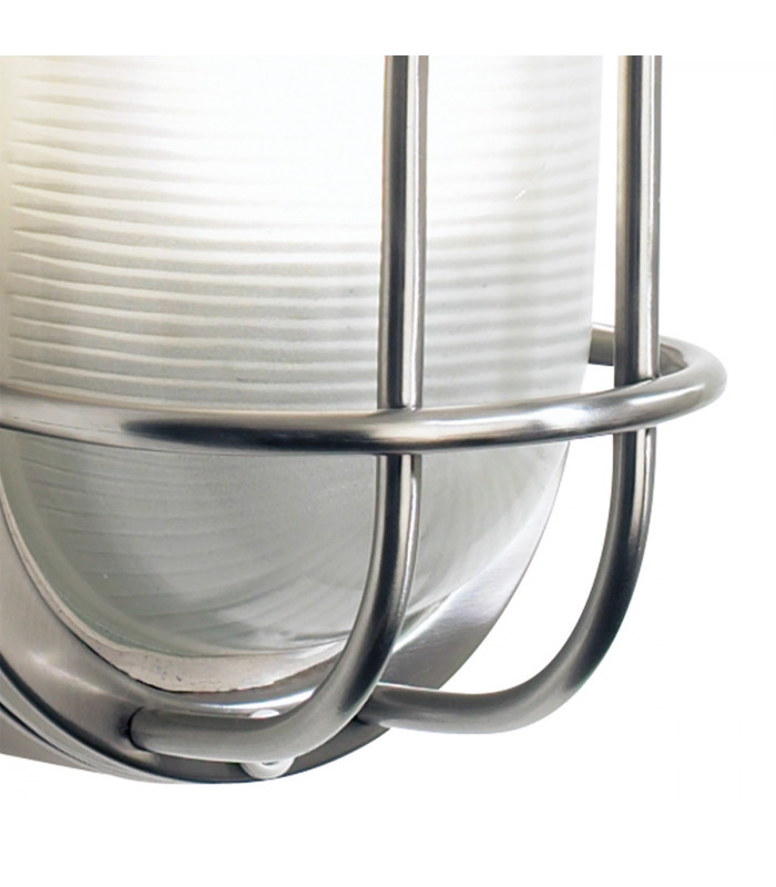 Bulkhead Small Oval Steel Wall Light IP44