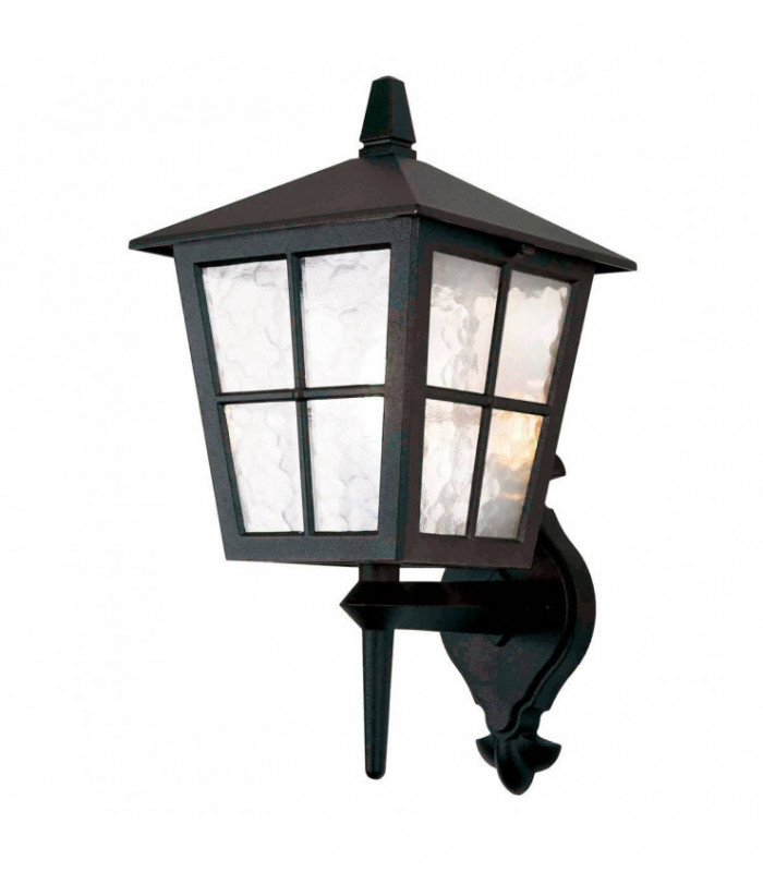 1 Light Outdoor Wall Lantern Light Black IP43, E27