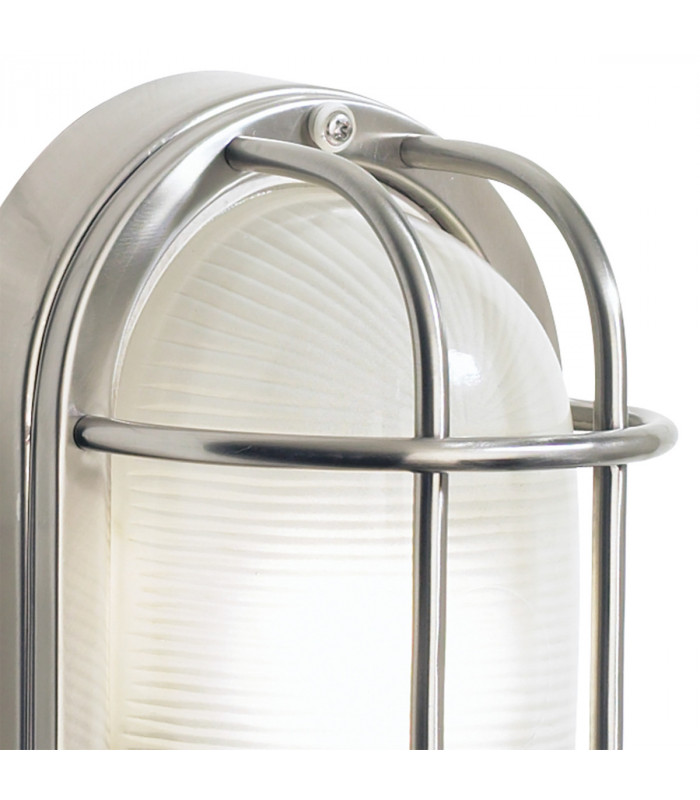 Bulkhead Small Oval Steel Wall Light IP44