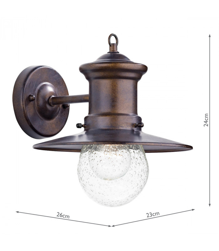 Lantern Lantern Bronze Down Facing IP44, 1x E27
