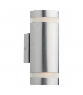 Up Down Lighters Cylinder Stainless Steel Wall Light LED IP44, 2x LED