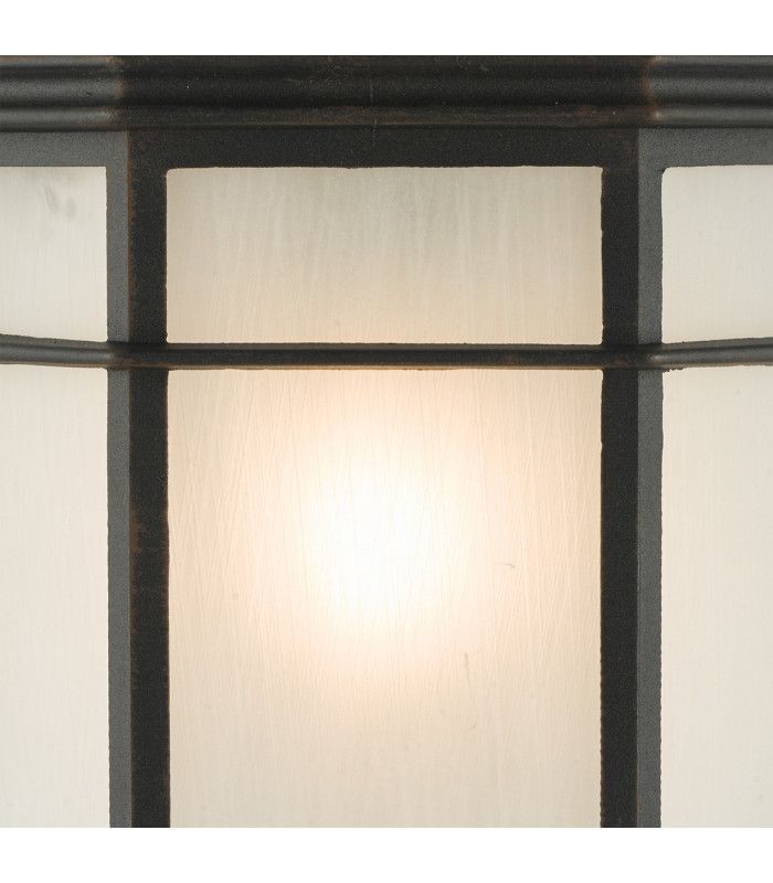 Lantern Wall Light Black and Acrylic IP44