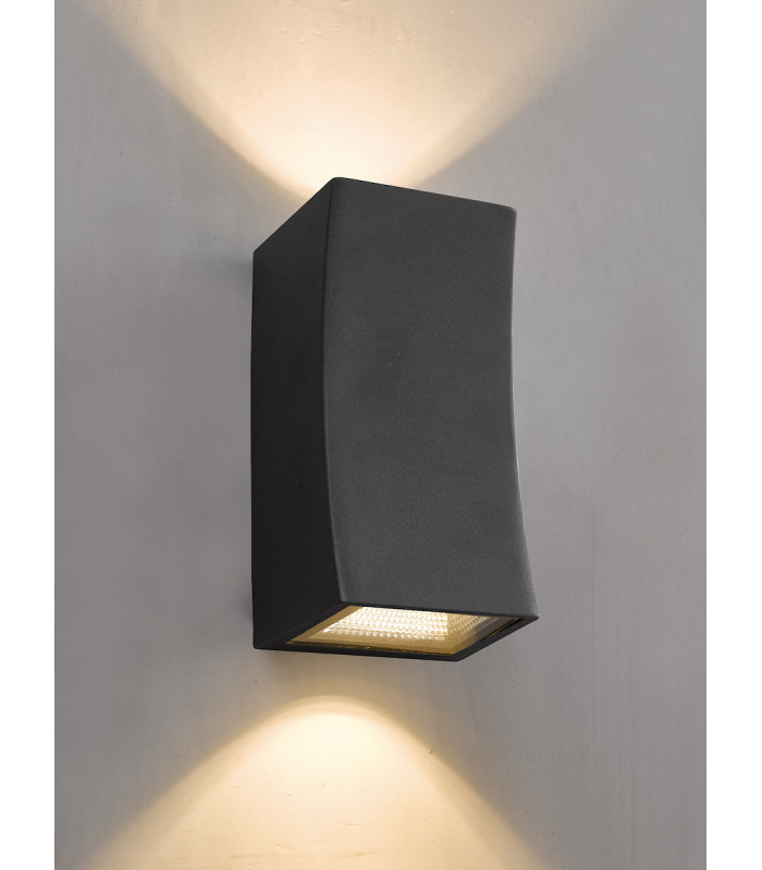 Up & Down Wall Light Gun Metal Grey IP44 LED, 2x LED