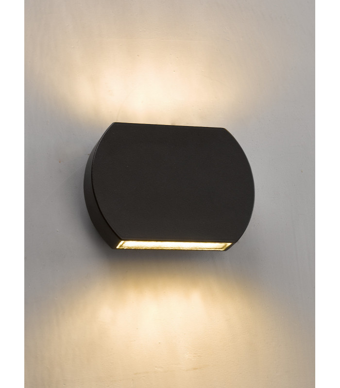 Up & Down Wall Light Gun Metal Grey IP44 LED