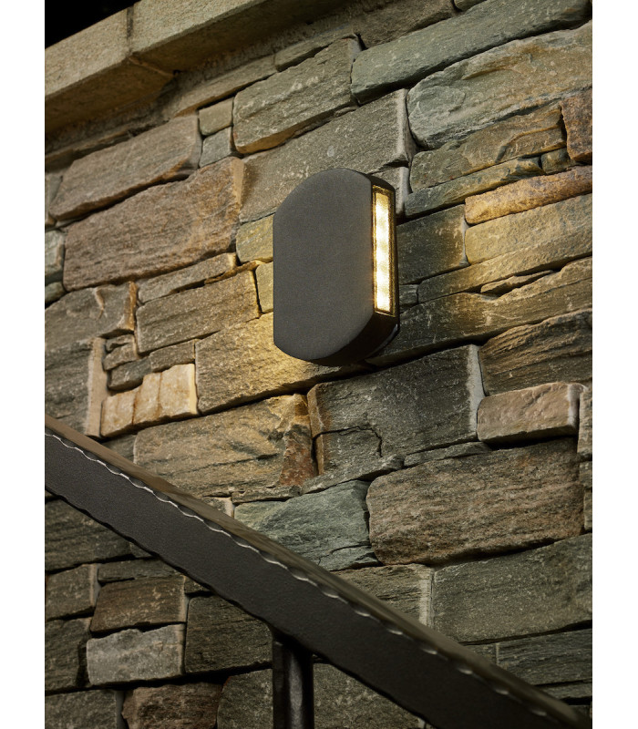 Up & Down Wall Light Gun Metal Grey IP44 LED