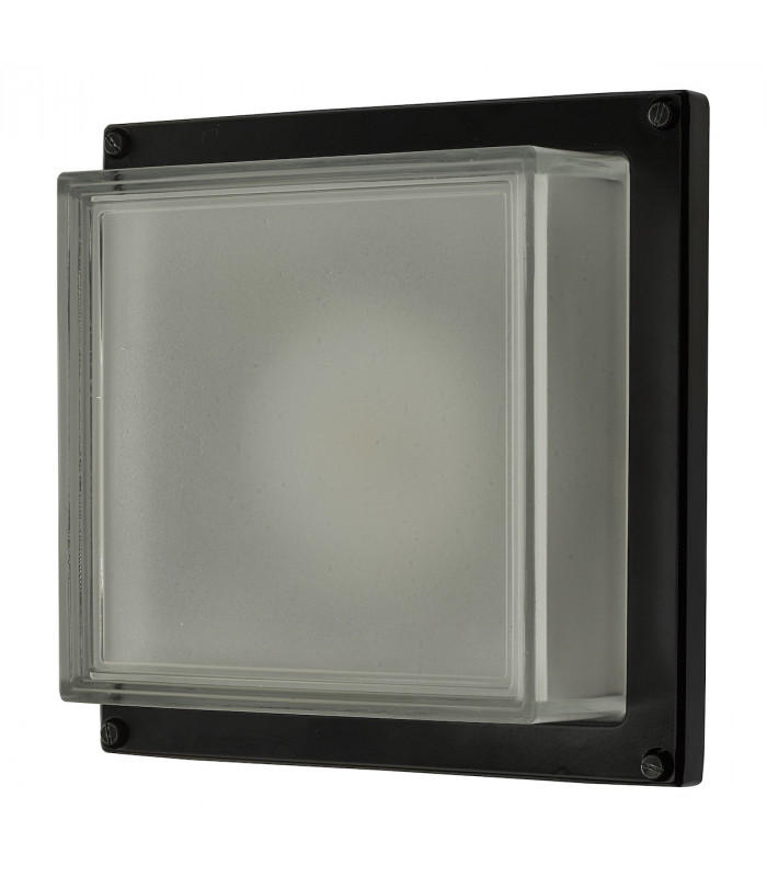 Flush Ceiling Light Wall Light Matt Black LED IP44