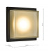 Flush Ceiling Light Wall Light Matt Black LED IP44