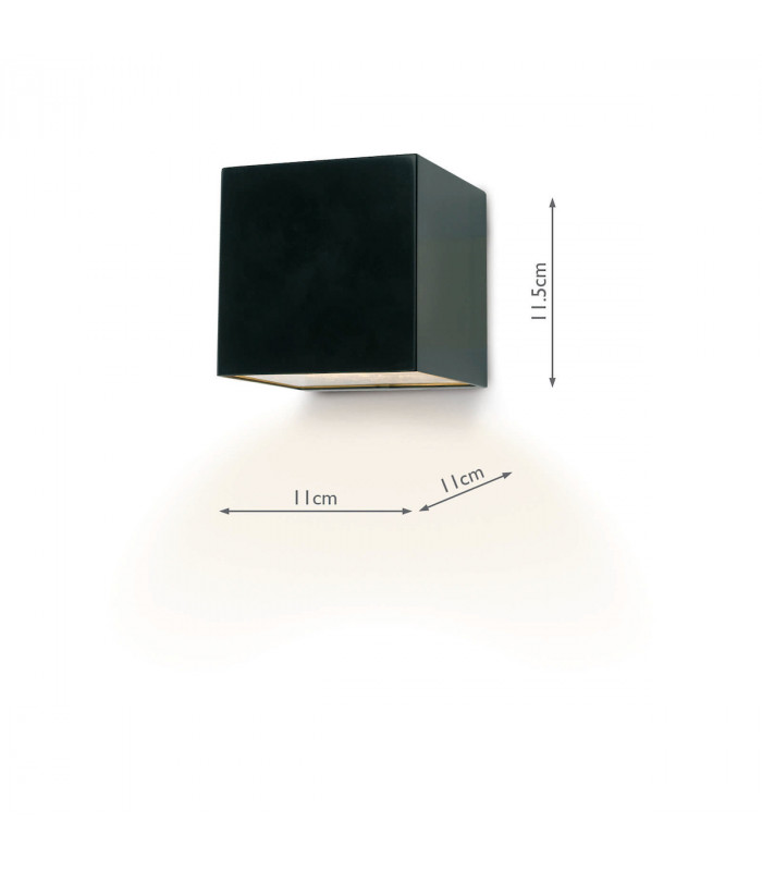 Down Lighters Wall Matt Black LED IP44