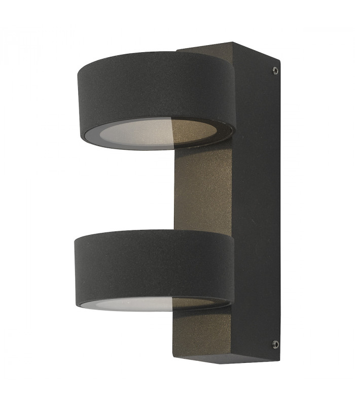 Wall Light 2 Circle Anthracite IP65 LED