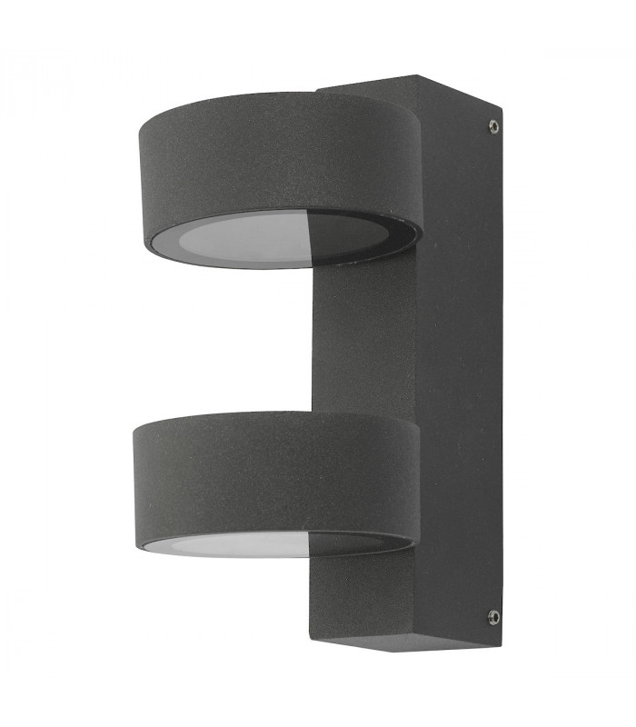 Wall Light 2 Circle Anthracite IP65 LED