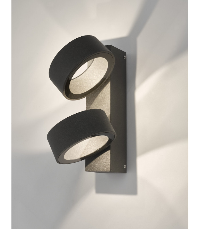 Wall Light 2 Circle Anthracite IP65 LED