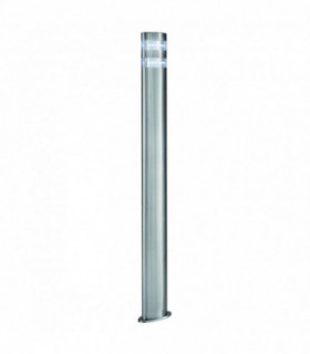 LED Outdoor Bollard Post Light Satin Silver, Stainless Steel IP44