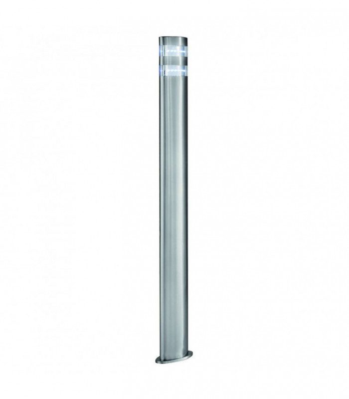 LED Outdoor Bollard Post Light Satin Silver, Stainless Steel IP44