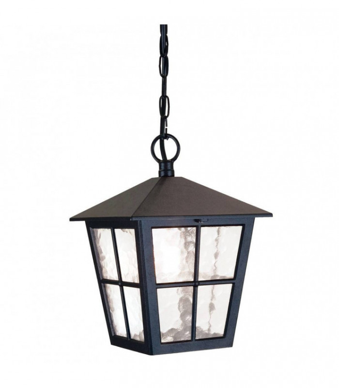1 Light Outdoor Wall Lantern Light Black IP43, E27