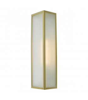 Lantern Wall Light Satin Brass IP44, 1x E27