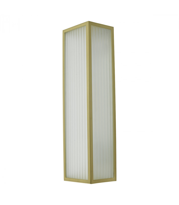Lantern Wall Light Satin Brass IP44, 1x E27