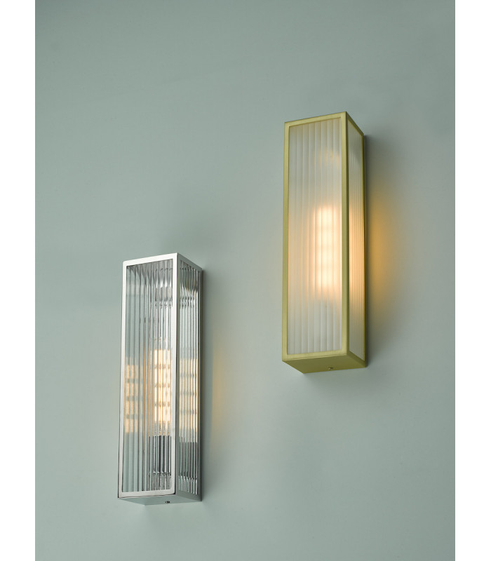 Lantern Wall Light Satin Brass IP44, 1x E27