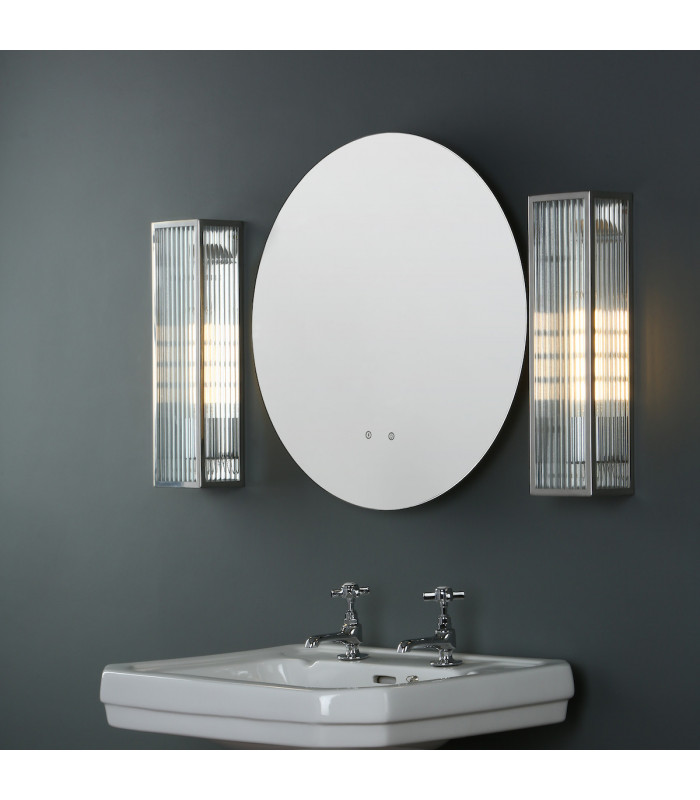 Lantern Wall Light Polished Stainless Steel IP44, 1x E27