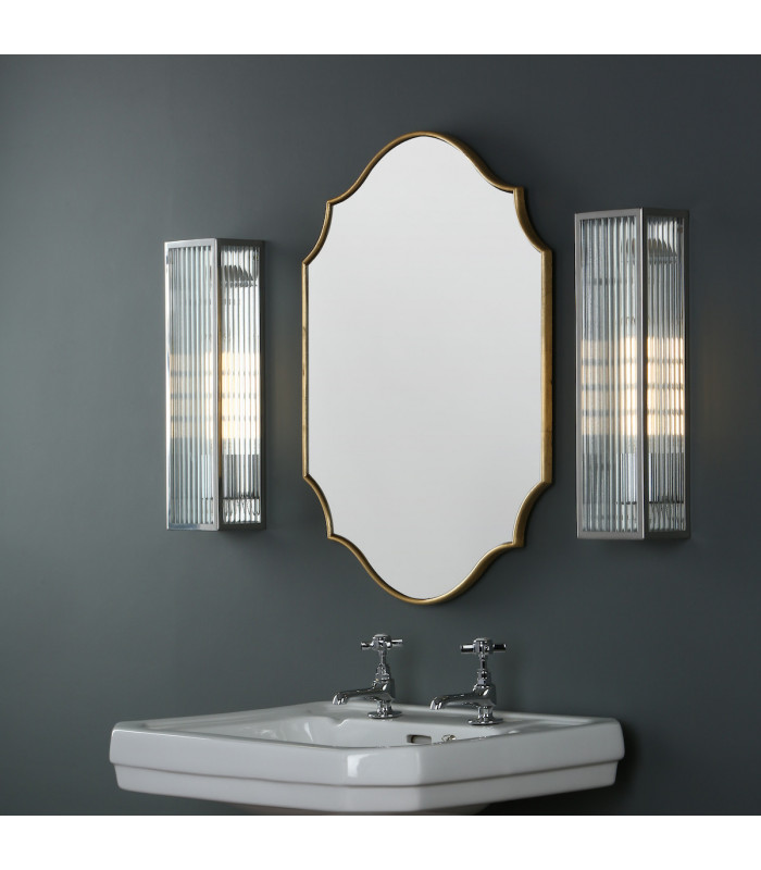Lantern Wall Light Polished Stainless Steel IP44, 1x E27