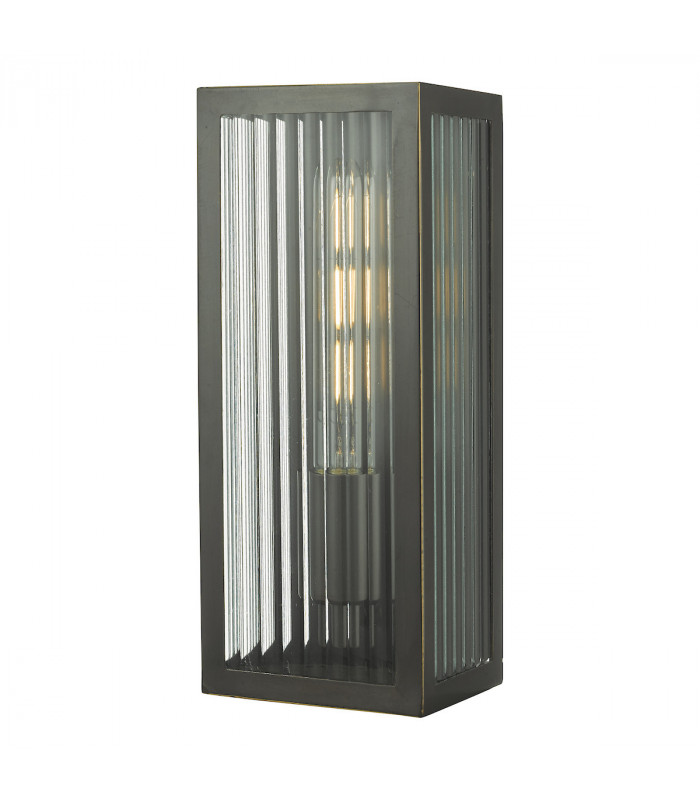 Lantern Wall Light Rubbed Bronze Small IP44
