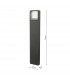 Outdoor Bollards Post with Square Light Anthracite IP65 LED