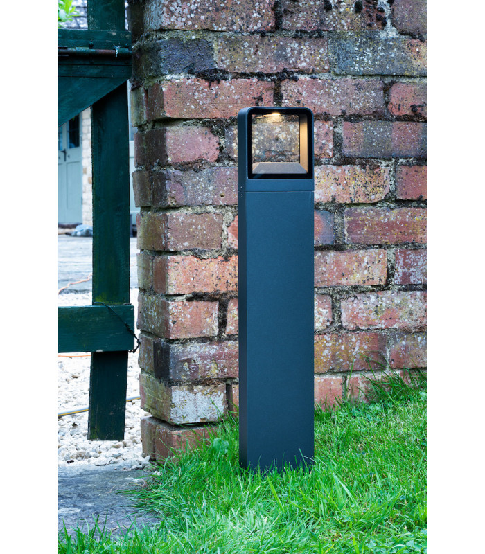 Outdoor Bollards Post with Square Light Anthracite IP65 LED