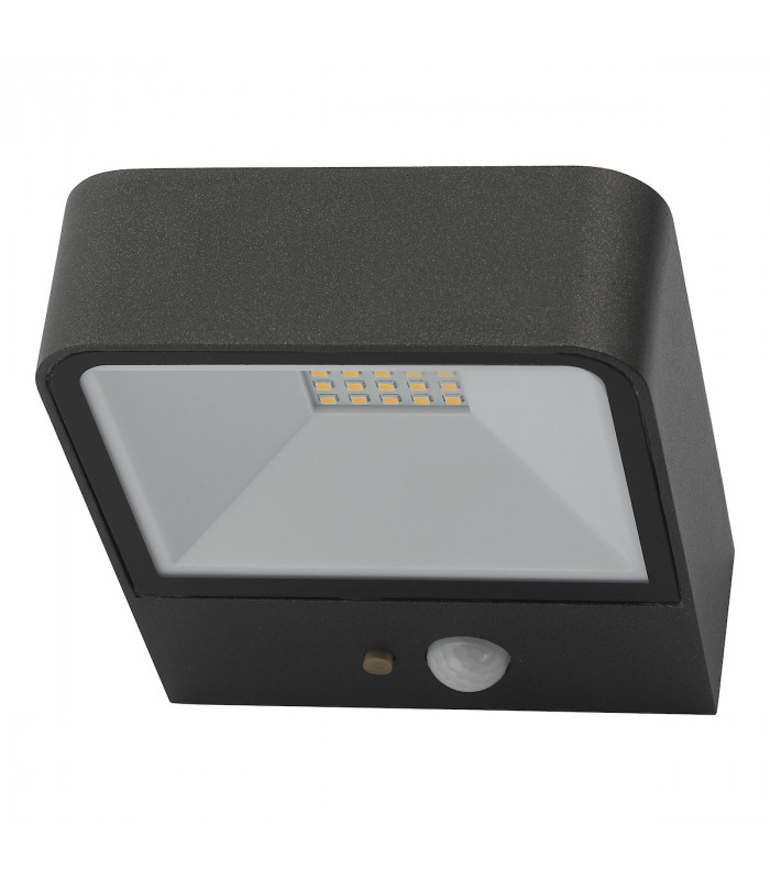 Wall Light Square Anthracite Solar Power PIR Sensor IP65 LED