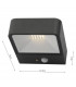 Wall Light Square Anthracite Solar Power PIR Sensor IP65 LED