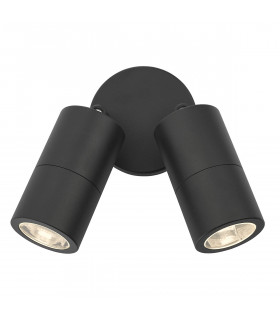 Spotlights Wall Light Black IP65, 2x GU10