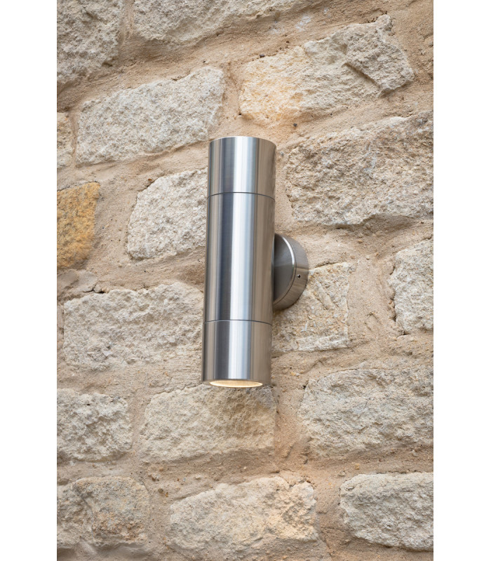 Up & Down Wall Light Aluminium IP65, 2x GU10