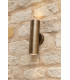 Up & Down Wall Light Antique Brass IP65, 2x GU10