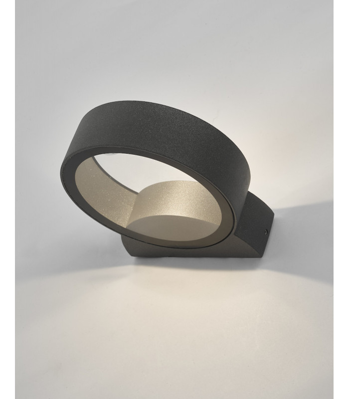 Wall Light Circle Fixed Anthracite IP65 LED, 1x LED