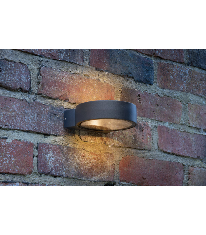 Wall Light Circle Fixed Anthracite IP65 LED, 1x LED