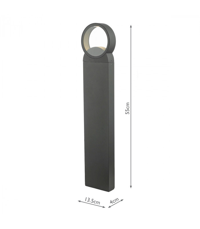 Outdoor Bollards Post With Square Light Anthracite IP65 LED