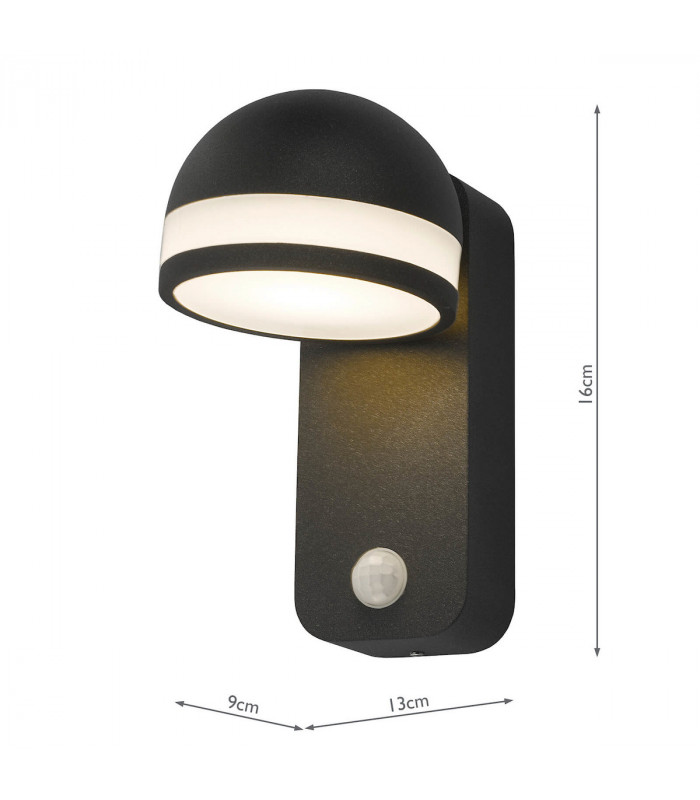 Down Lighters Outdoor Wall Light Adjustable Head Anthracite Sensor IP65 LED