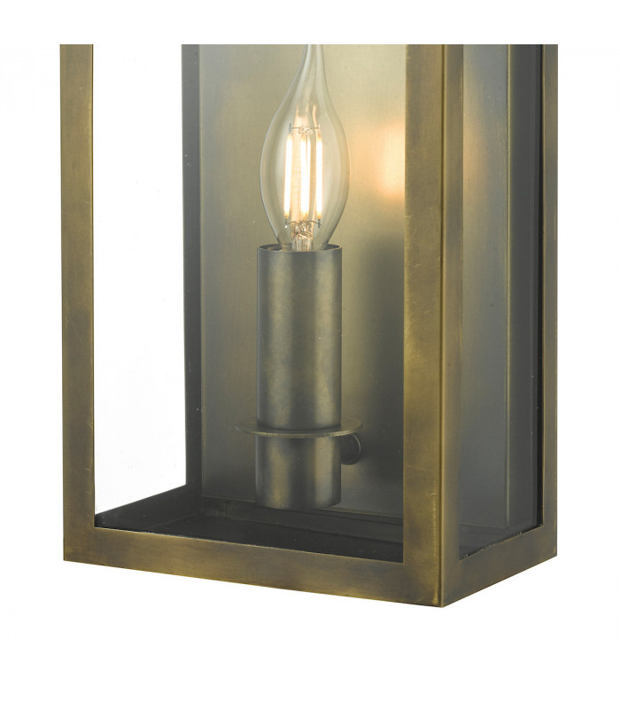 Lantern Coach Lantern Wall Light Weathered Brass IP44
