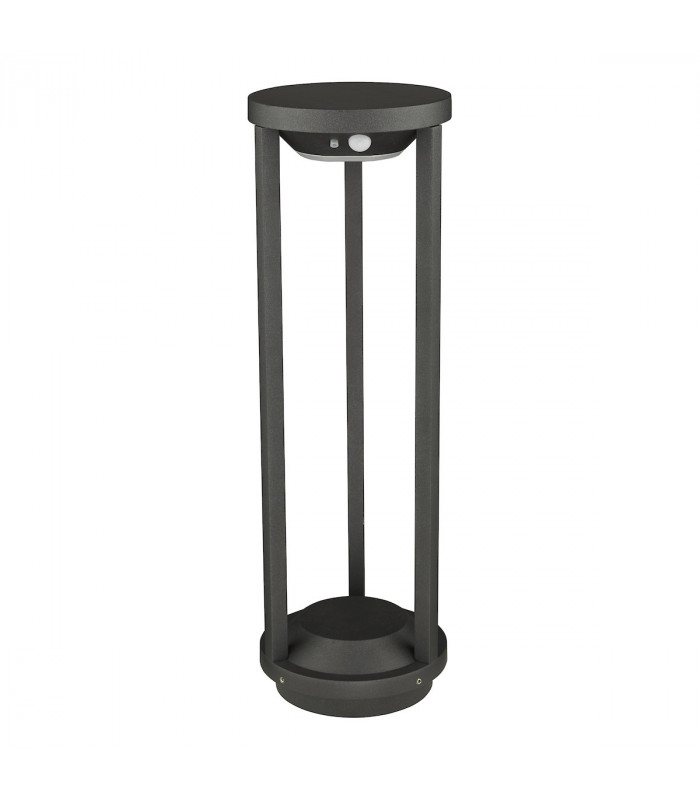 Outdoor Bollards Post Anthracite Solar Powered PIR Sensor IP65 LED