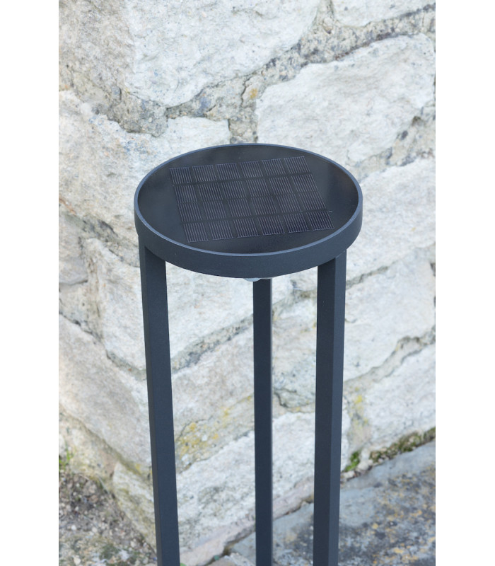 Outdoor Bollards Post Anthracite Solar Powered PIR Sensor IP65 LED
