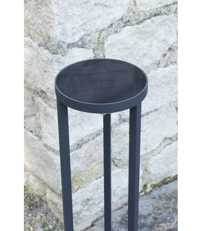 Outdoor Bollards Post Anthracite Solar Powered PIR Sensor IP65 LED