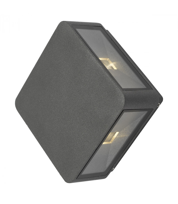 Wall Light Square Anthracite IP65 LED, 4x LED